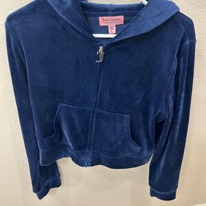 Juicy Couture Blue Velour Jacket Size L